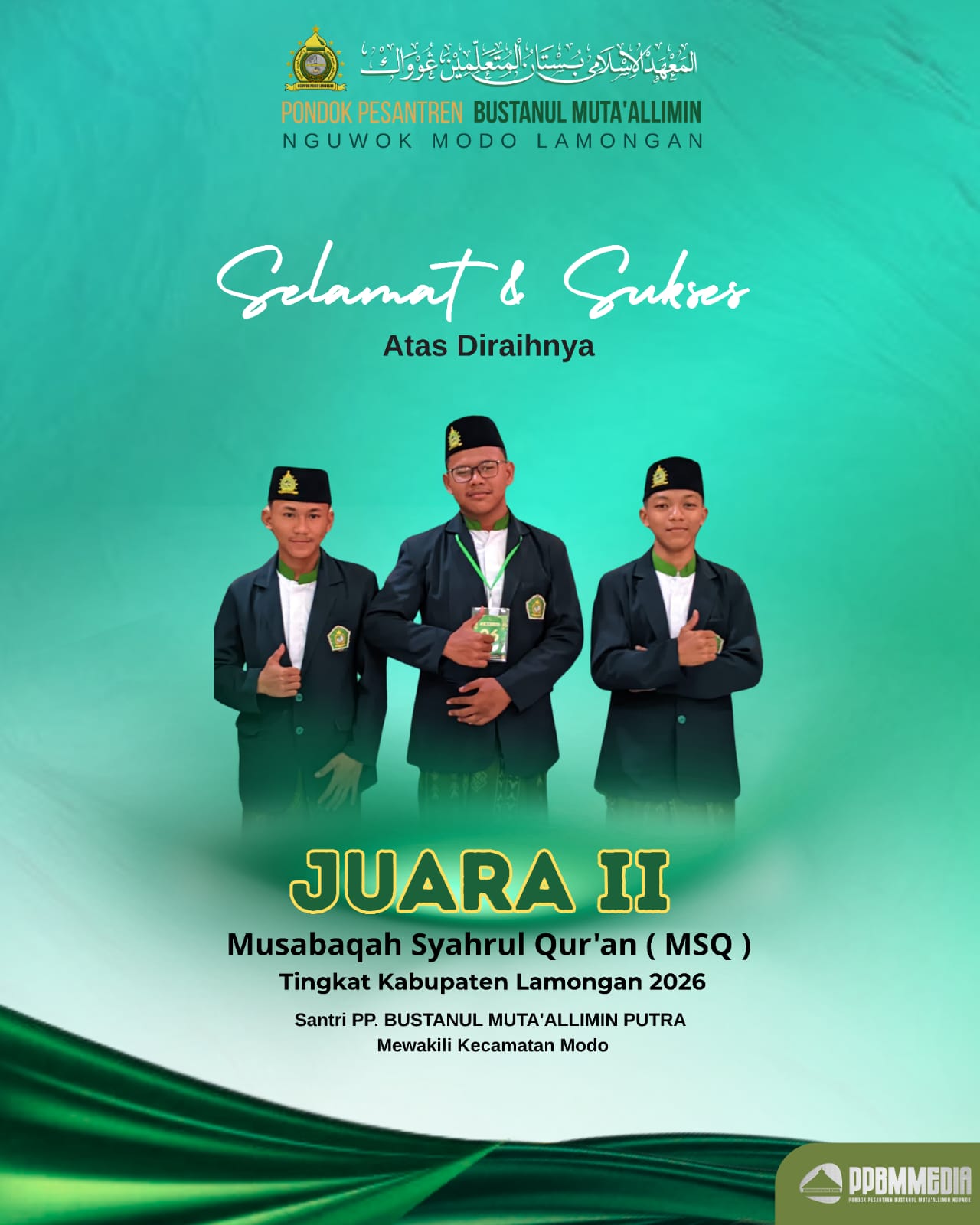 Raih Juara 2 Musabaqah Syarhil Qur’an Tingkat Kabupaten Lamongan 2026